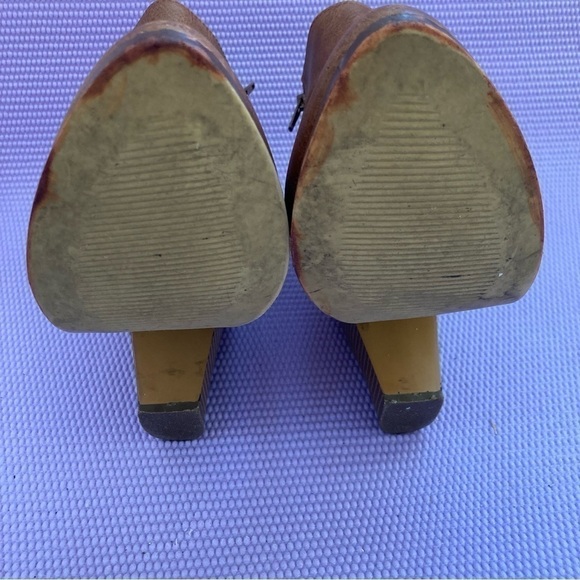 JustFab Trinley Buckle Detail Booties Size 9 Brown - Picture 7 of 9